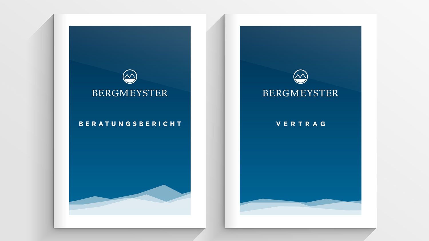 Beratungsbericht und Vertragsvorlage von Bergmeyster im einheitlichen Corporate Design.