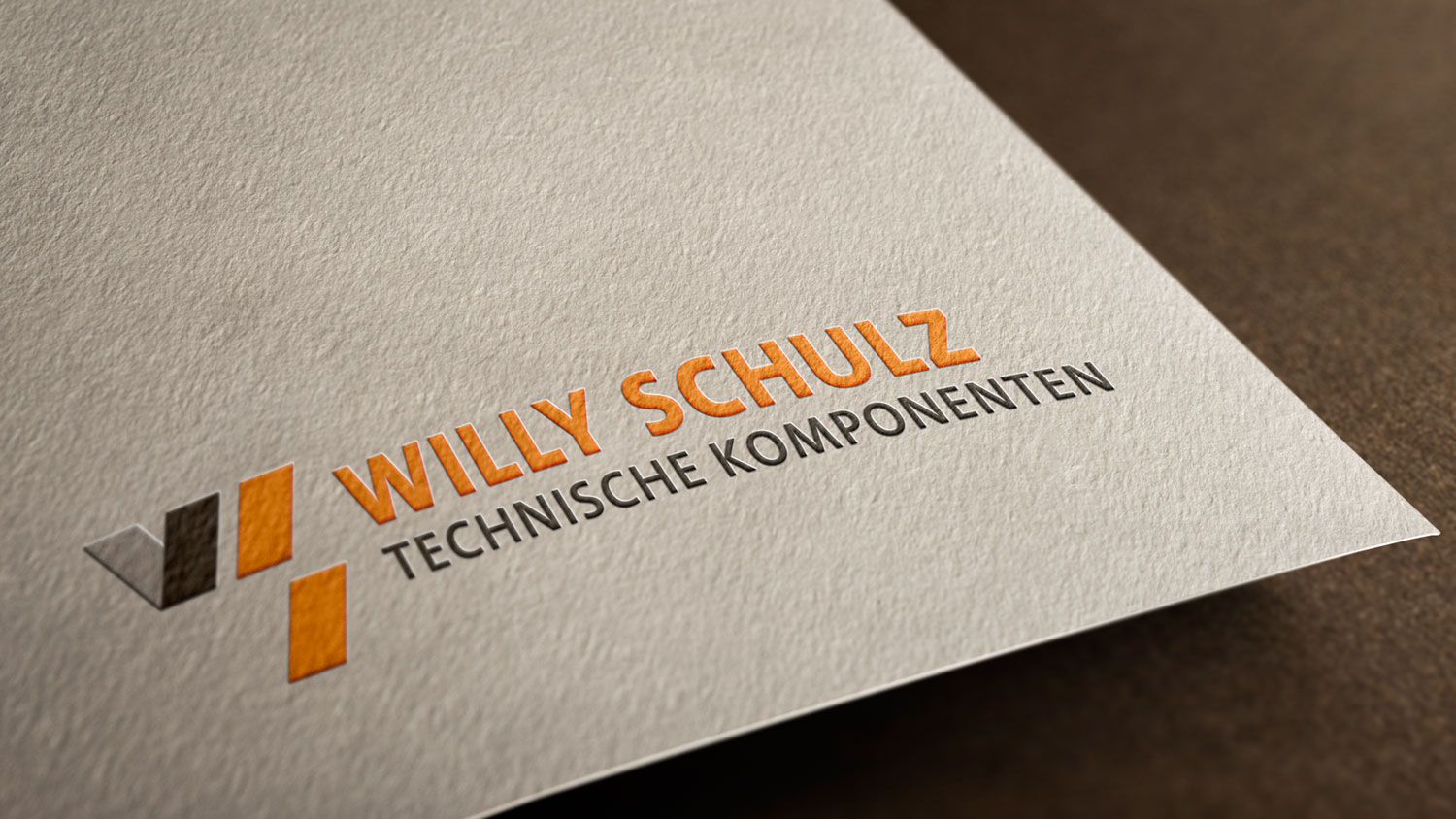 Logo von Willy Schulz Technische Komponenten auf Geschäftspapier.