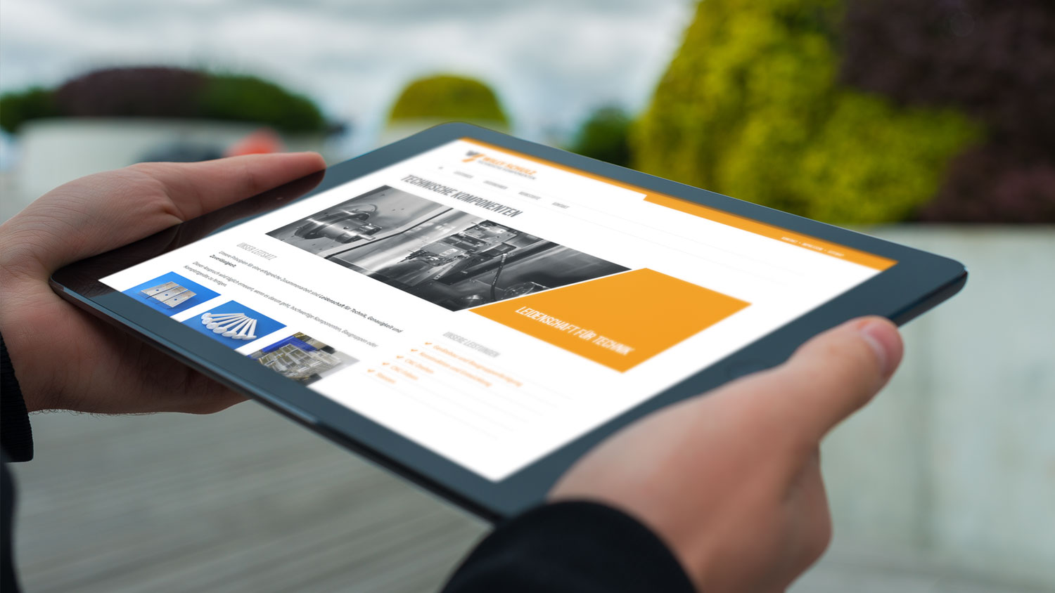 Website von Willy Schulz Technische Komponenten mit dem Logo im Header.
